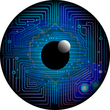 Göz siber gelecek teknolojisi kavramı