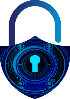 Siber kilit teknolojisi simgesi