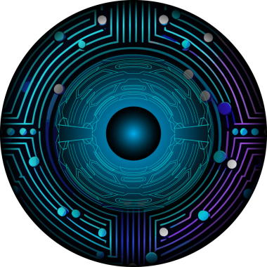 Göz siber gelecek teknolojisi kavramı