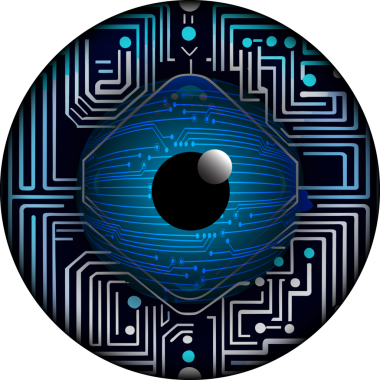 Göz siber gelecek teknolojisi kavramı