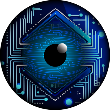 Göz siber gelecek teknolojisi kavramı