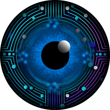 Göz siber gelecek teknolojisi kavramı