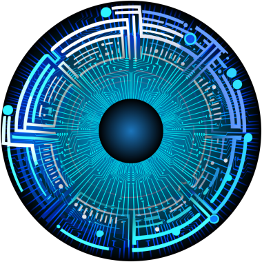 Göz siber gelecek teknolojisi kavramı