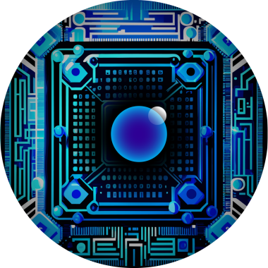 Mavi ışıklı devre kartı