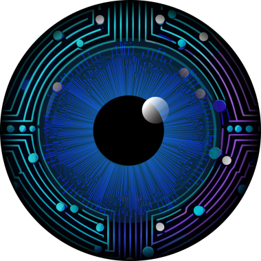 Göz siber gelecek teknolojisi kavramı
