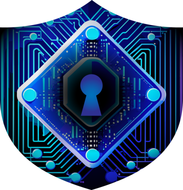 abstract vector illustration of circuit board with binary code