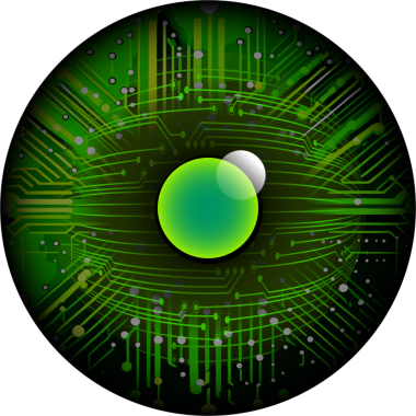 Yeşil çemberli devre kartı