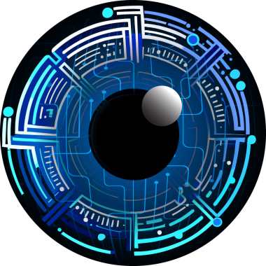 Göz siber gelecek teknolojisi kavramı