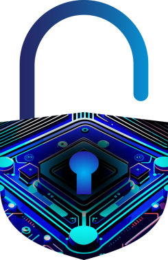 Kilit simgesi. Güvenlik teknolojisi ve koruma konsepti. vektör illüstrasyonu