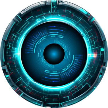 Göz siber gelecek teknolojisi kavramı