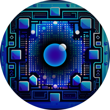 Devre kartı tarzı bilgisayar arka planı. Vektör illüstrasyonu