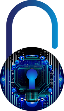 Güvenlik teknolojisinde kilit simgesi siber güvenlik
