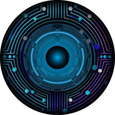 Göz siber gelecek teknolojisi kavramı