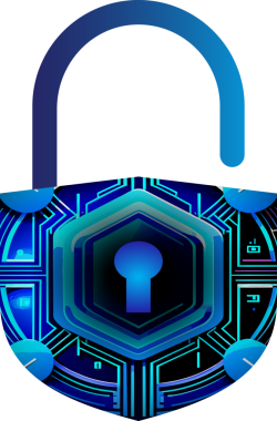 siber güvenlik asma kilit ikon vektör illüstrasyon tasarımı