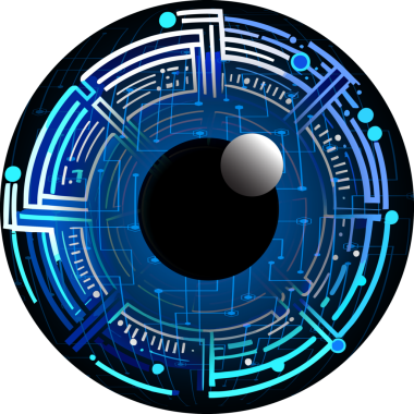 Göz siber gelecek teknolojisi kavramı