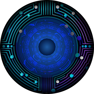 Göz siber gelecek teknolojisi kavramı