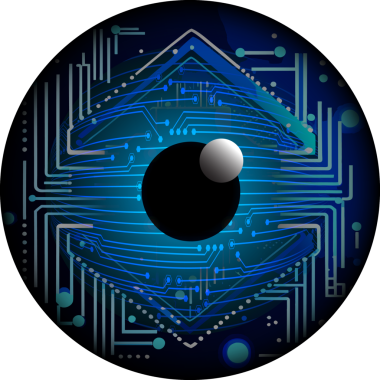 Göz siber gelecek teknolojisi kavramı