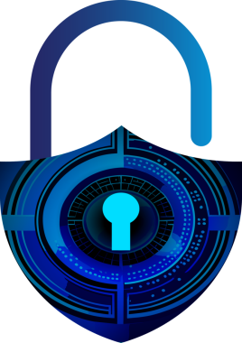 Asma kilit simgesi. Düz stil. vektör illüstrasyonu