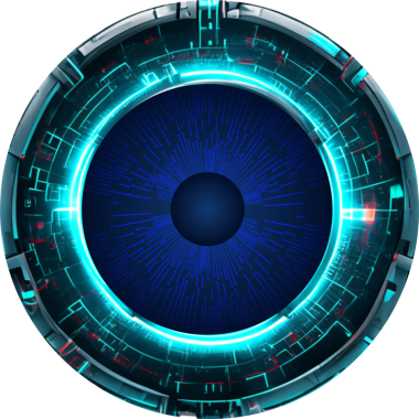 Göz siber gelecek teknolojisi kavramı