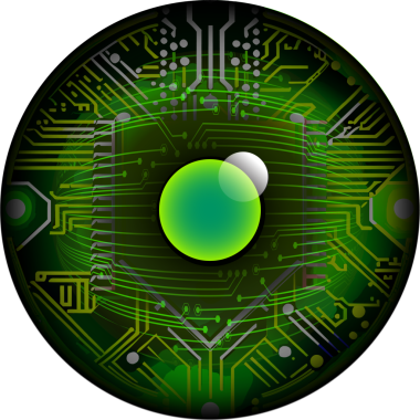 Altın küreli ve yeşil yapraklı yeşil devre kartı