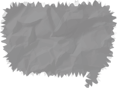 Eski grunge kağıt konuşma balonu, buruşuk element