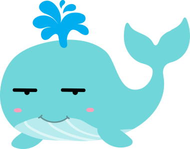 Tatlı balina çizgi filmi, deniz hayvanı.