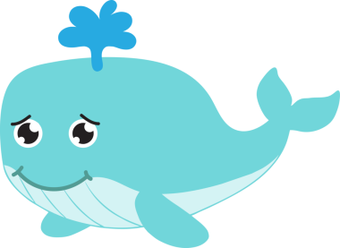 Çizgi film yunusunun vektör çizimi