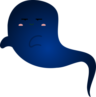 Cadılar bayramı mavi çizgi film hayaleti