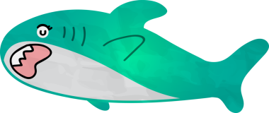 komik karikatür balığı, illüstrasyon, beyaz arkaplanda vektör.