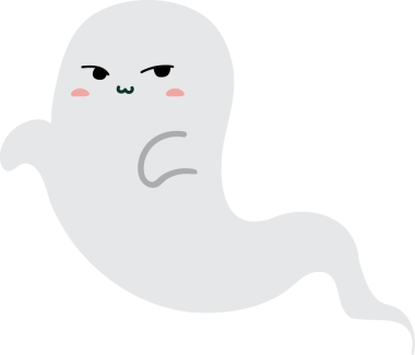 Cadılar Bayramı hayaleti, izole vektör illüstrasyon tasarımı