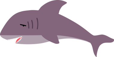 Şirin köpekbalığı karikatürü, deniz hayvanı