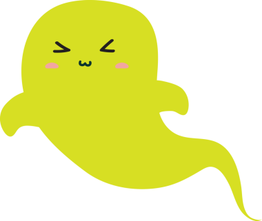 şirin çizgi film hayaleti, vektör illüstrasyonu