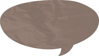 Eski grunge kağıt konuşma balonu, buruşuk element