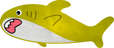 karikatür şirin balık vektörü