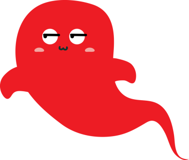 Çizgi film hayaleti, iri gözlü.