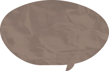 Eski grunge kağıt konuşma balonu, buruşuk element