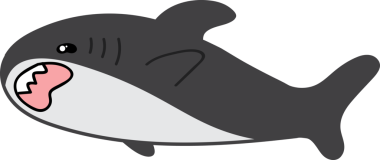 Sevimli çizgi balinanın beyaz arka plan üzerinde