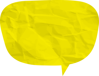 Eski grunge kağıt konuşma balonu, buruşuk element