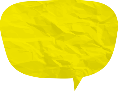 Eski grunge kağıt konuşma balonu, buruşuk element