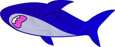 şirin karikatür köpekbalığı illüstrasyon vektörü