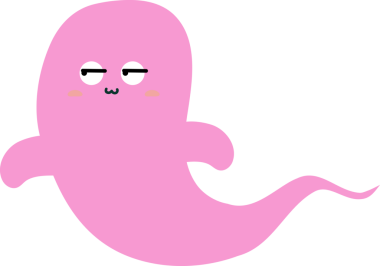 Şirin pembe balina, vektör çizimi