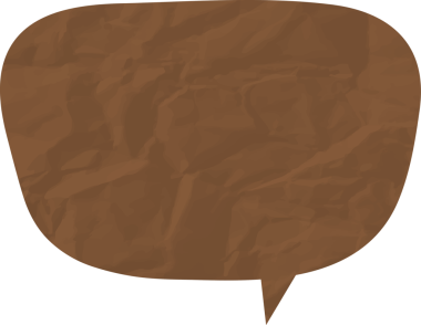 Eski grunge kağıt konuşma balonu, buruşuk element