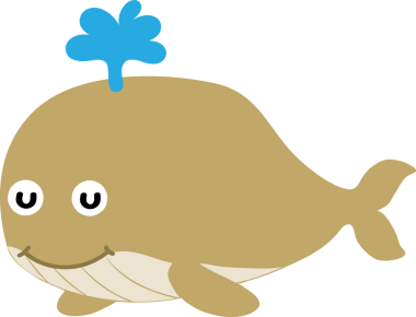 vektör karikatür şirin balina