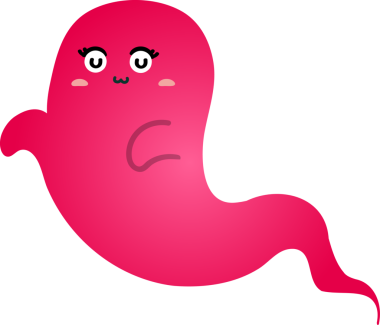 hayalet çizgi film simgesi, vektör illüstrasyonu