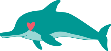 Şirin yunus çizgi filmi, deniz hayvanı.