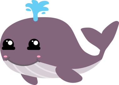 balina hayvan çizgi film vektör çizim grafik tasarımı