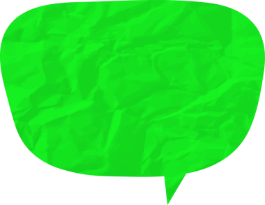 Eski grunge kağıt konuşma balonu, buruşuk element