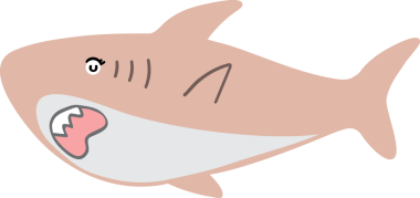 Şirin köpekbalığı karikatürü, deniz hayvanı