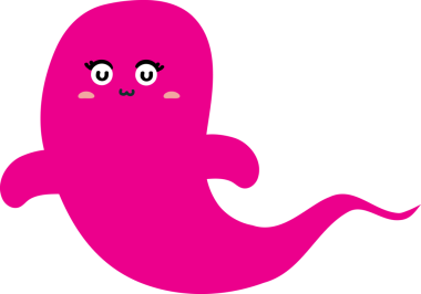 Şirin pembe bir canavarın vektör çizimi