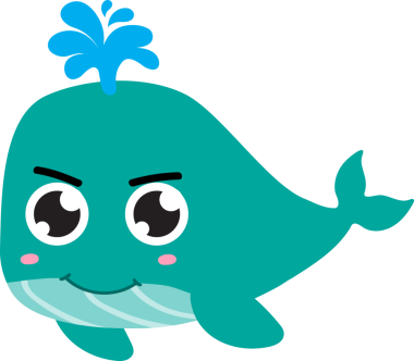 Kocaman gülüşü olan sevimli balina.